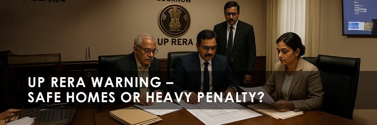 UP RERA Warns Developers: Penalties Up to 5% for Incomplete Flats - Featured blog image