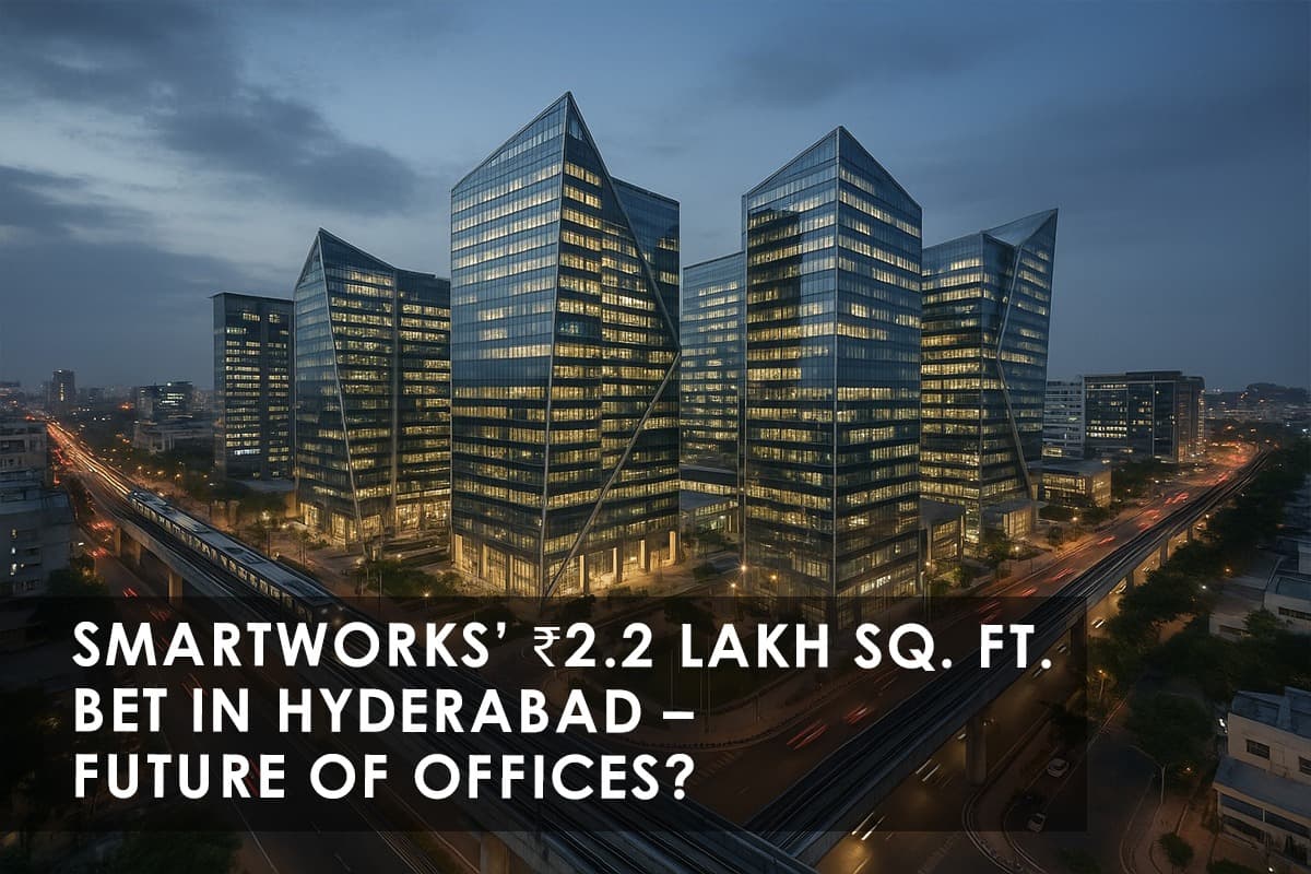Smartworks Leases 2.2 Lakh Sq. Ft. in Hyderabad's DLF Cyber City: A Sign of Flexible Workspaces in 2025 - Featured blog image