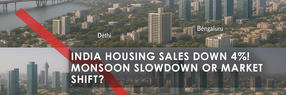 Indian Housing Market: Analyzing the 4% Dip in Sales Across Top Cities - Featured blog image