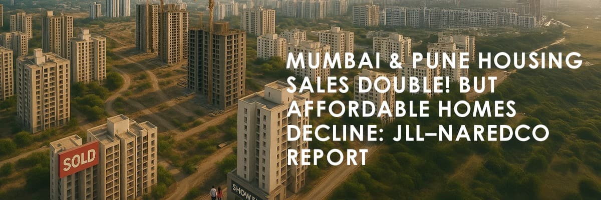 Mumbai & Pune Housing Sales Double in H1 2025, Affordable Housing Declines - Featured blog image