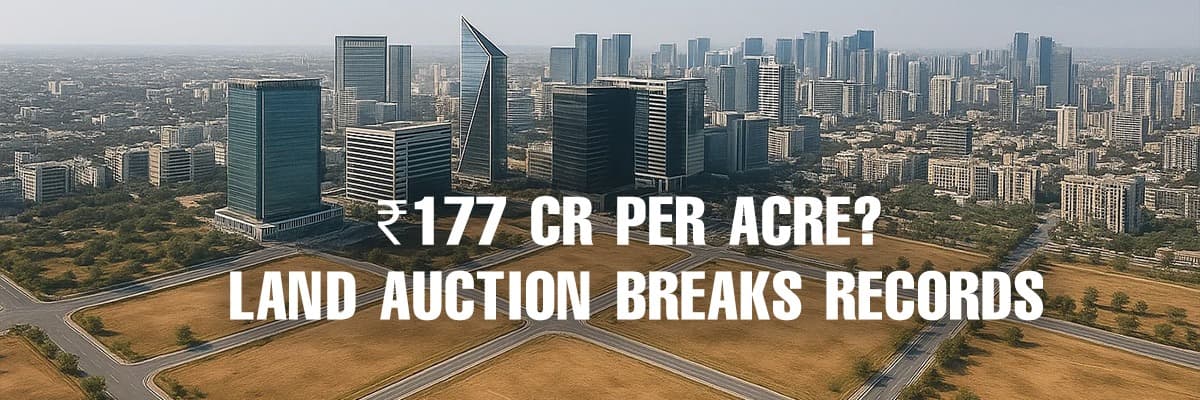 Hyderabad Land Auction: ₹177 Crore Per Acre Signals Real Estate Boom - Featured blog image