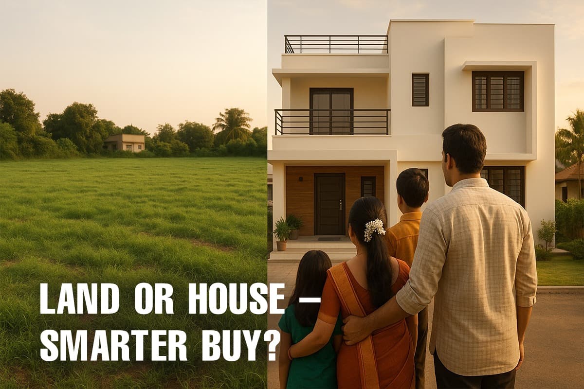 Buying Land vs. Buying a House: A Comprehensive Guide for Indian Homebuyers - Featured blog image