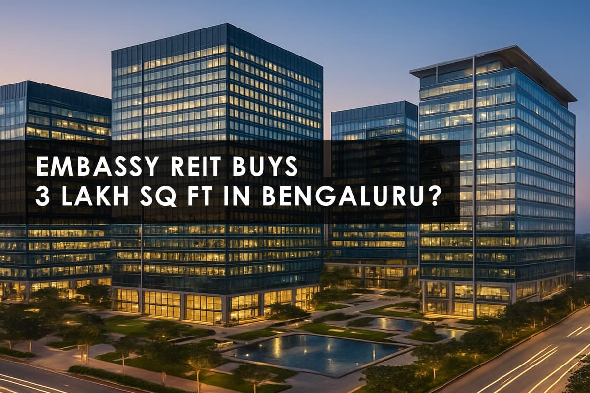 Embassy REIT Acquires 3 Lakh Sq Ft Office Property in Bengaluru for ₹852 Crore: A Detailed Analysis - Featured blog image
