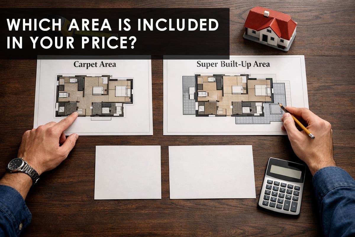 Know the Difference: Carpet Area and Super Built-Up Area Explained - Featured blog image