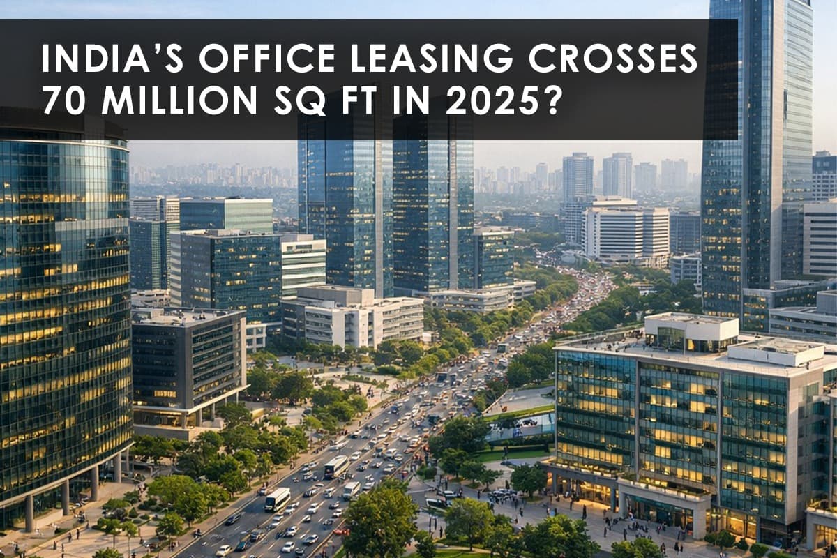 India's Office Leasing Crosses 70 Million Sq Ft in 2025: Understanding the Milestone - Featured blog image