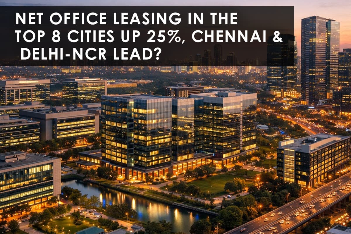 Net Office Leasing in India's Top 8 Cities Rises 25% in 2025: Understanding the 61 Million Sq Ft Surge - Featured blog image