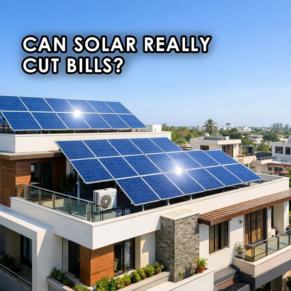 How Solar Homes Reduce Electricity Bills in India - Feature image