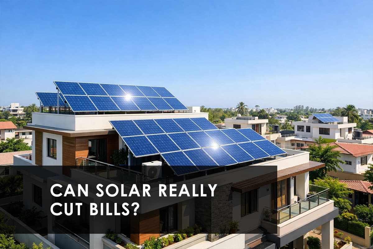 How Solar Homes Reduce Electricity Bills in India - Thumbnail image