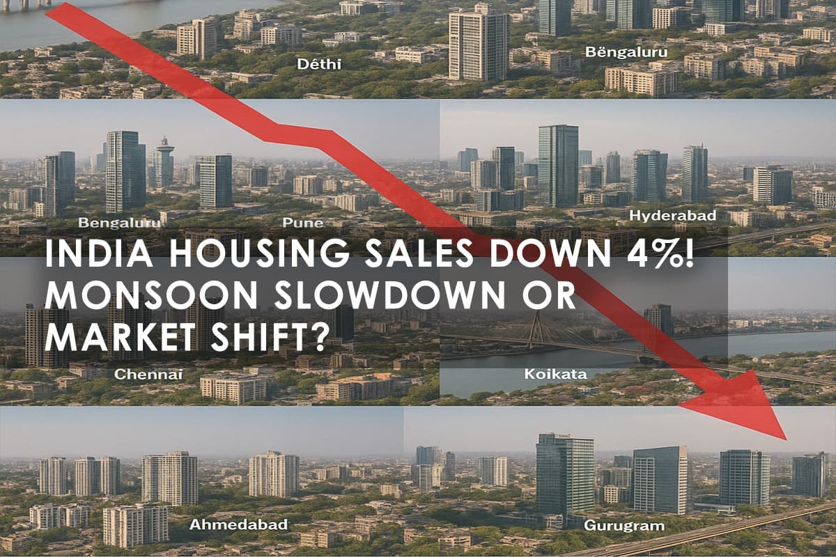Indian Housing Market: Analyzing the 4% Dip in Sales Across Top Cities - Featured blog image