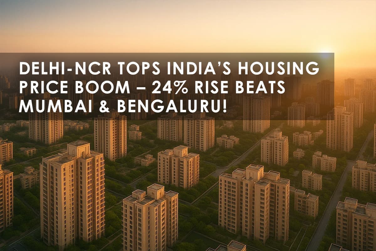 Delhi-NCR Housing Market Surge: 24% Price Growth Leads India - Featured blog image
