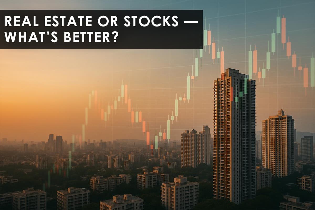 Real Estate vs. Stocks: A Comprehensive Investment Comparison for Indians - Featured blog image