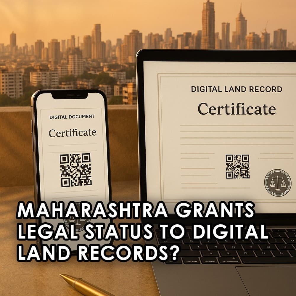 Maharashtra Government Grants Legal Status to Digital Land Records: A Homebuyer's Guide - Featured blog image