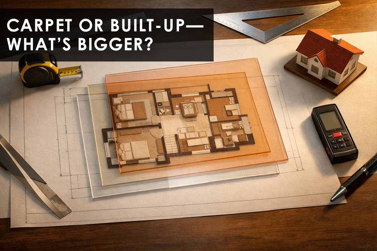 Carpet Area vs. Built-up Area vs. Super Built-up Area: Key Differences Explained - Featured blog image