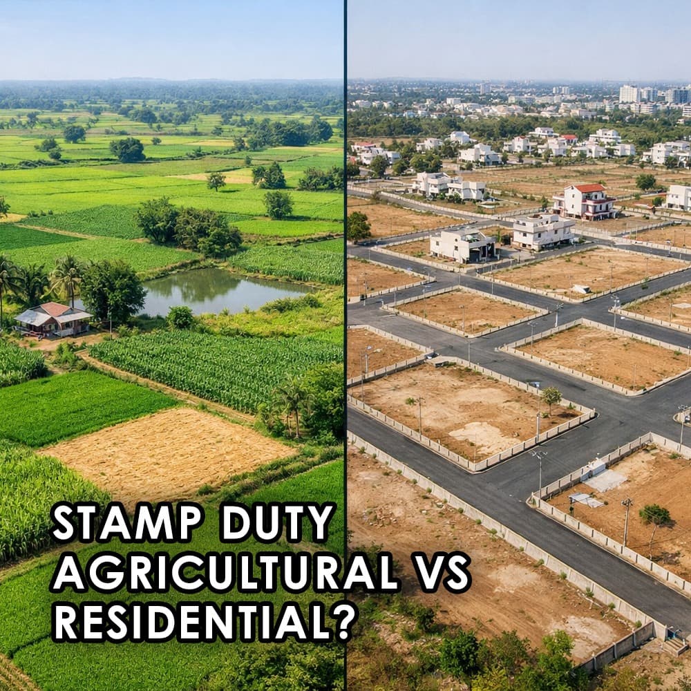 Stamp Duty on Agricultural Land vs Residential Land: A Comprehensive Guide for Indian Buyers - Feature image