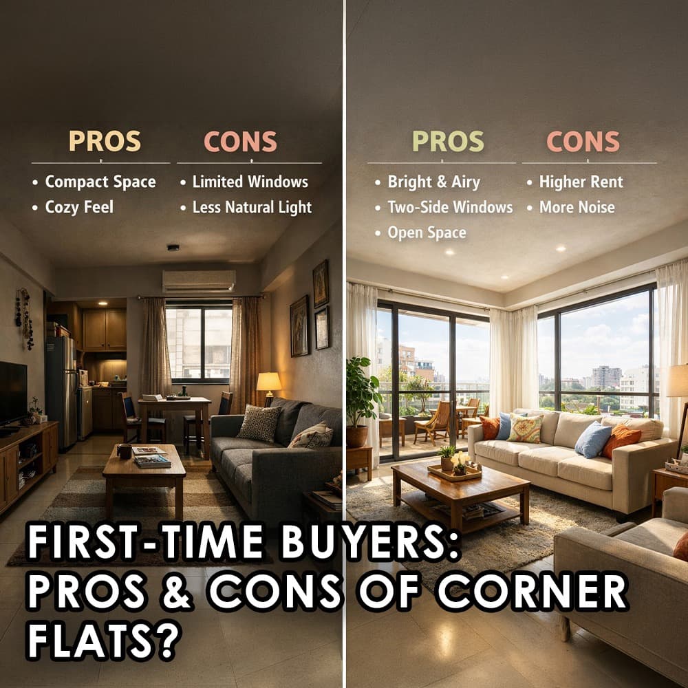 Corner Flat vs. Middle Unit: A First-Time Buyer's Guide in India - Feature image