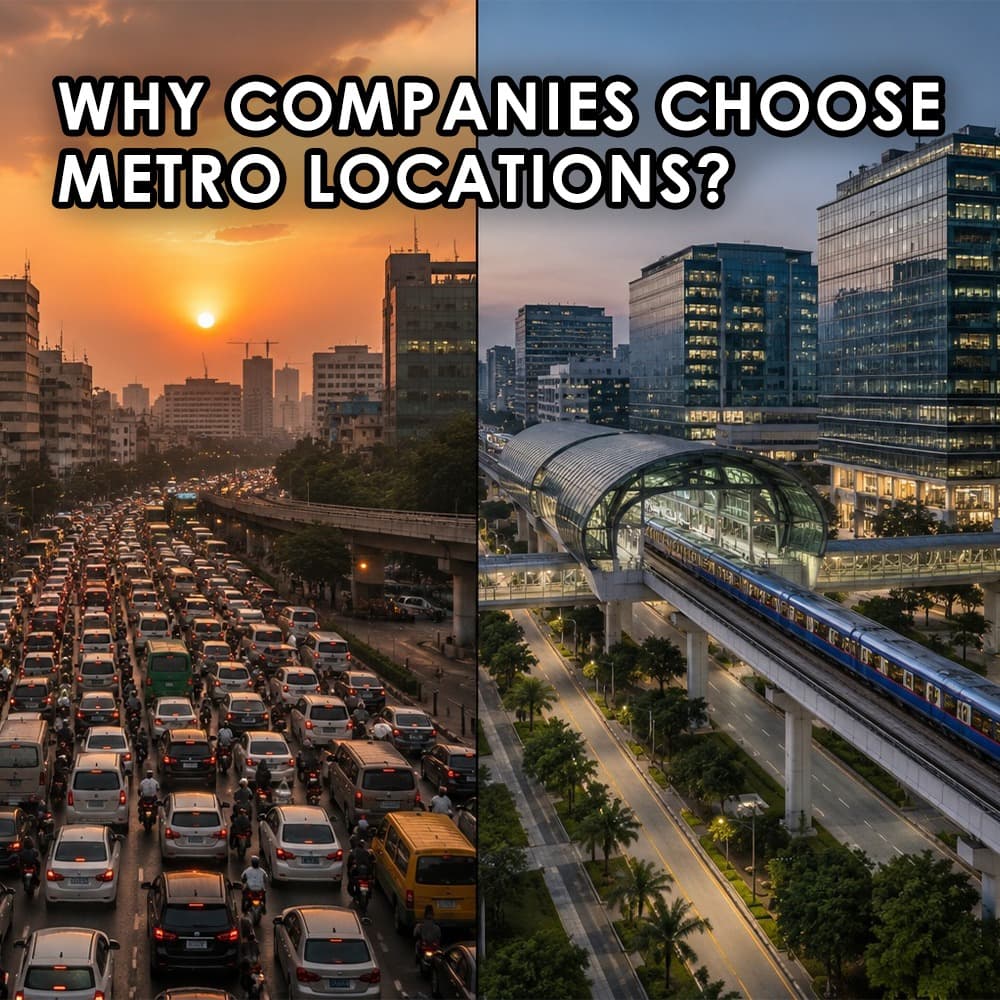 Office spaces near metro stations - Feature image