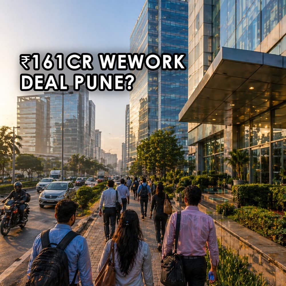 WeWork India Signs 2 Lakh Sq Ft Office Lease in Pune's Wakad, Total Rent Crosses ₹161 Crore - Feature image