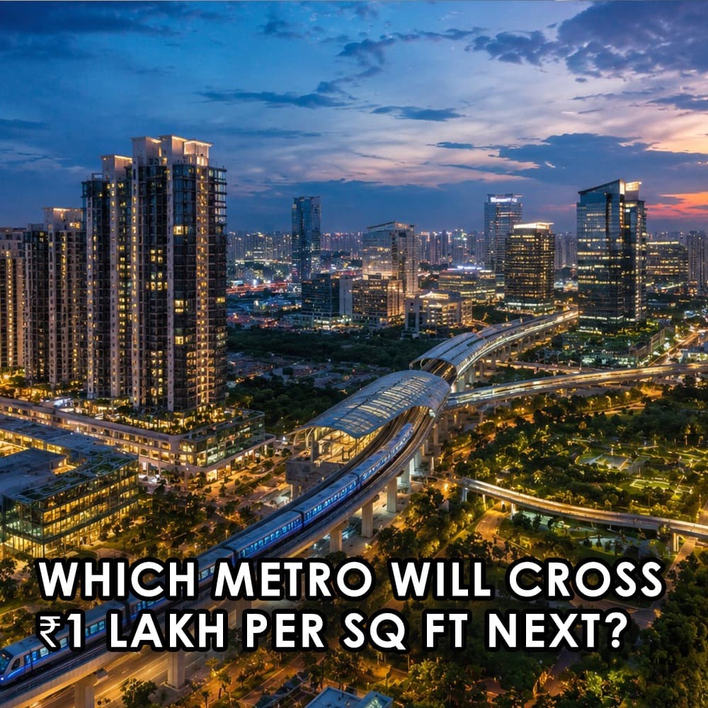 Which Metro Will Cross ₹1 Lakh Per Sq Ft Next? - Feature image