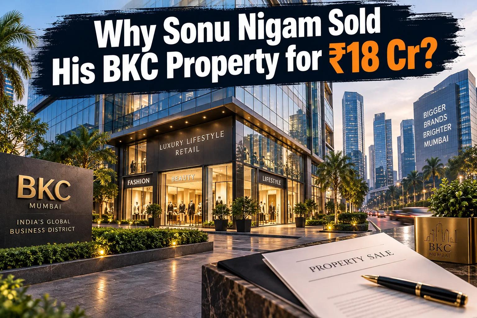 Sonu Nigam's ₹18 Cr BKC Office Sale: A Profitable Real Estate Move