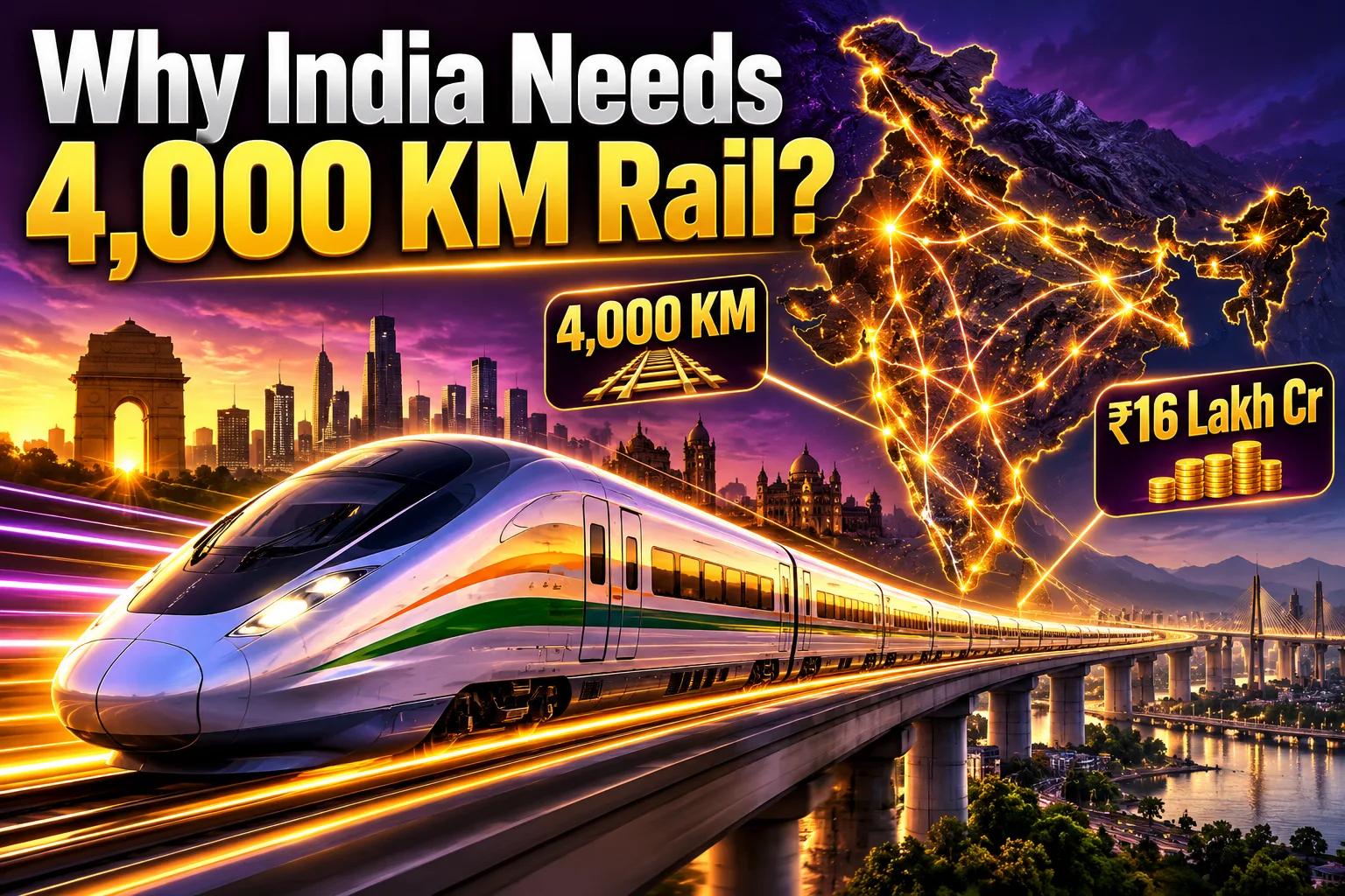 India's ₹16 Lakh Cr High-Speed Rail: 7 New Corridors