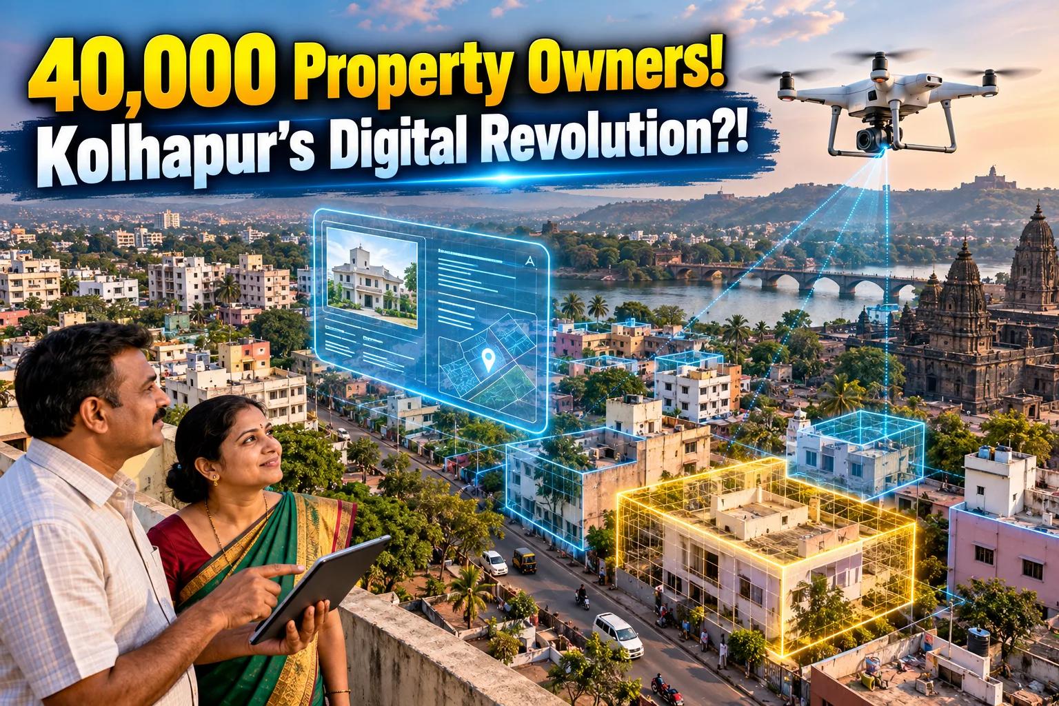 Kolhapur 3D Drone Survey: Digital Property Cards for 40,000