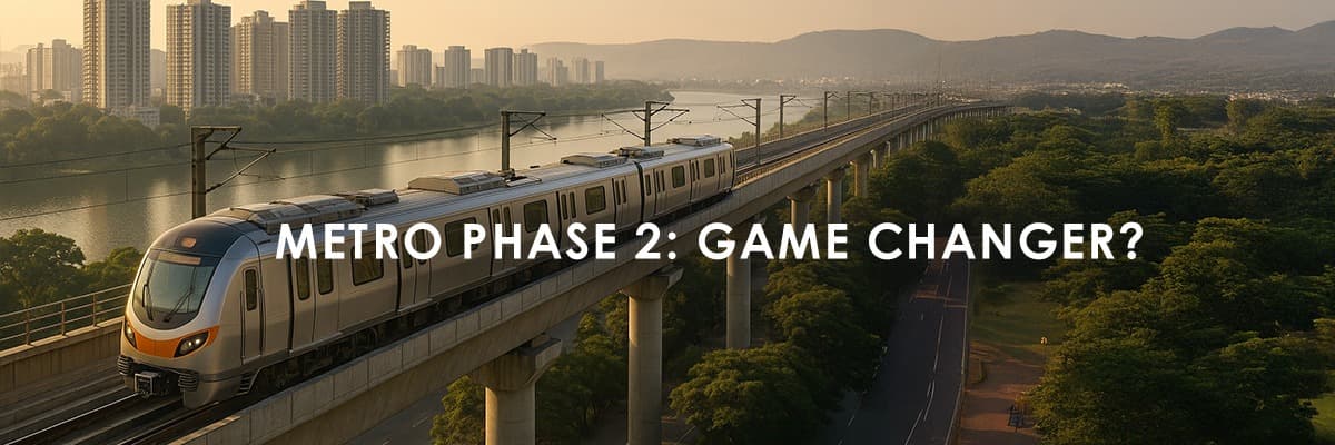 Pune Metro Phase 2: Khadakwasla–Kharadi Corridor to Transform Real Estate and Commute - Featured blog image