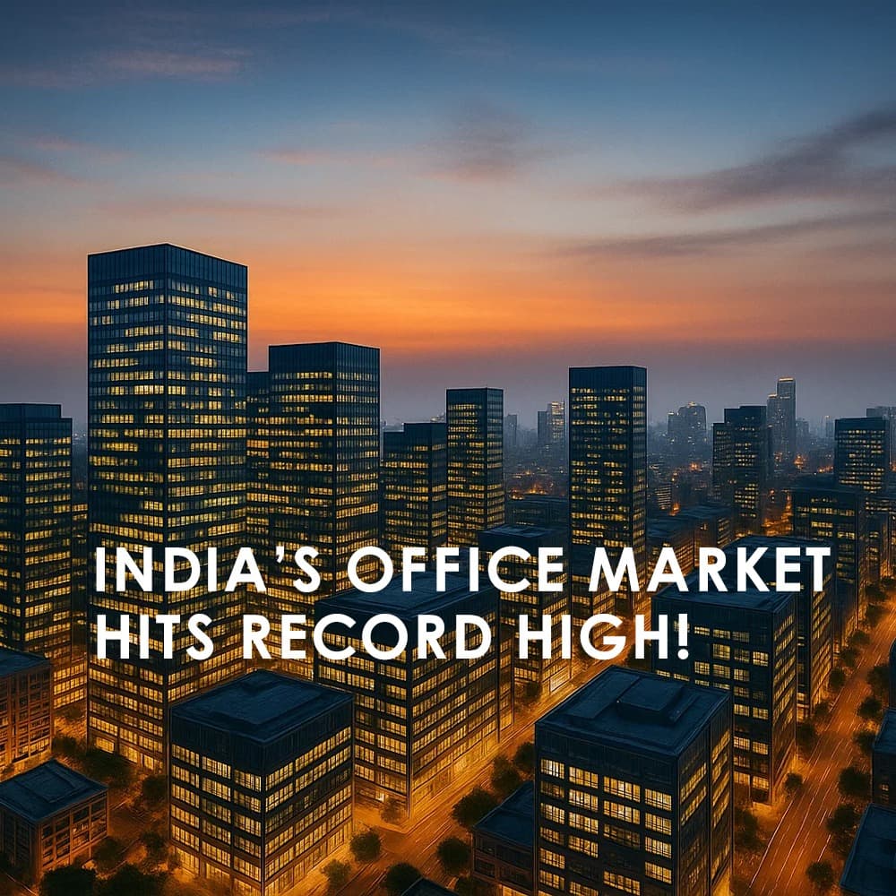 India's Office Market Boom: 57 Mn Sq Ft Absorption in Jan-Sept 2025 - Feature image