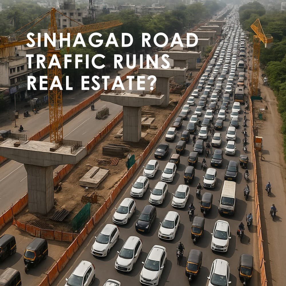 Sinhagad Road Flyover Delay 2025: Pune’s Traffic Headache & Real Estate Impact - Feature image