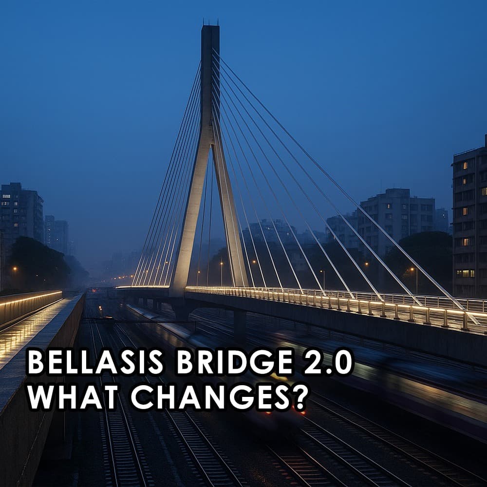 Mumbai’s Bellasis Bridge: From British-Era Overpass to Modern Cable-Stayed Connector - Feature image