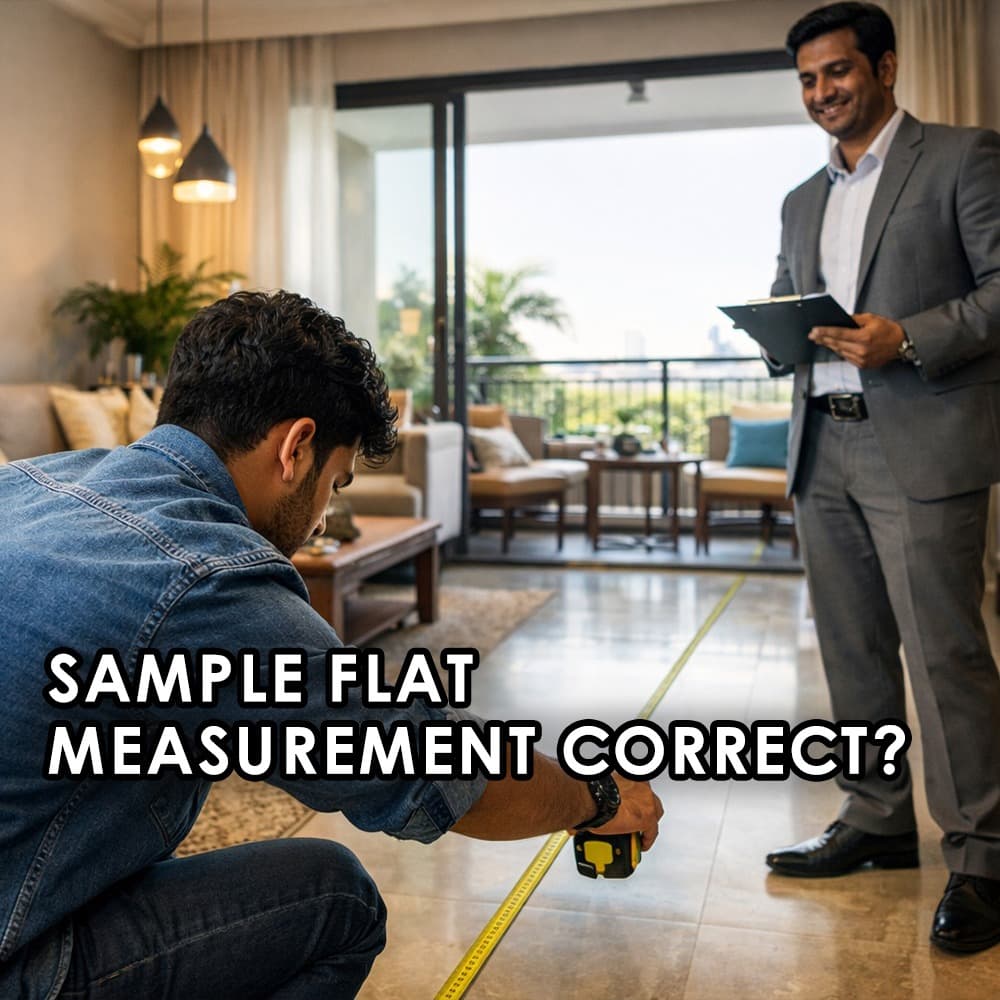 How to Check the Carpet Area in a Sample Flat Before You Sign Anything - Feature image